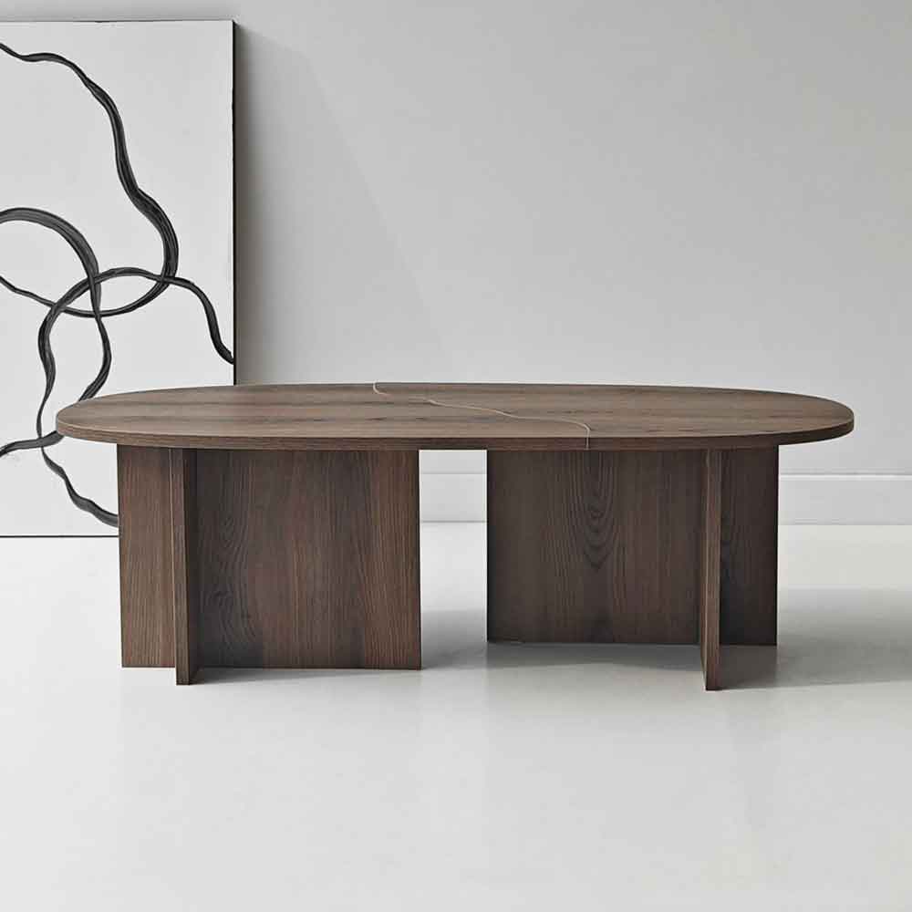 Missisipi Wooden Coffee Table in Walnut