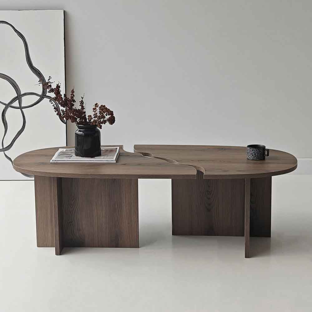 Missisipi Wooden Coffee Table in Walnut