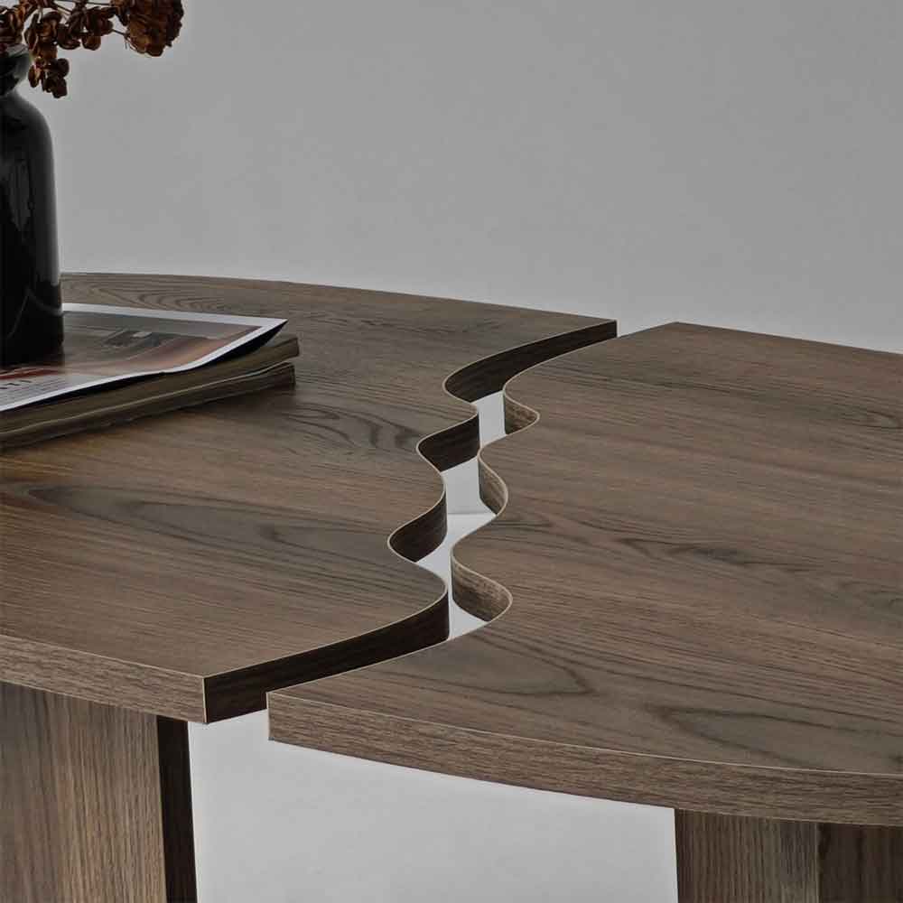 Missisipi Wooden Coffee Table in Walnut