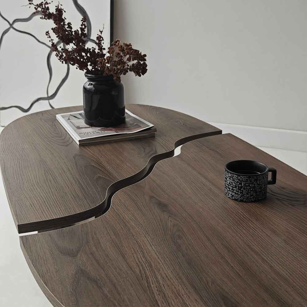 Missisipi Wooden Coffee Table in Walnut