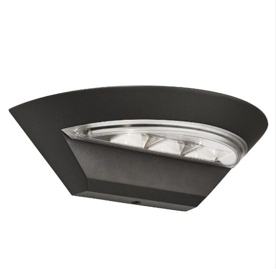 Photo of Mississippi semi circle outdoor wall bracket in dark grey