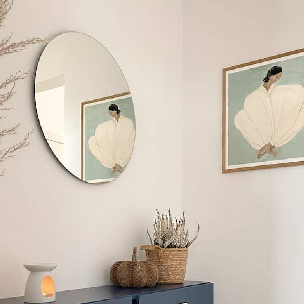Read more about Mitcham clear glass round mirror in chrome