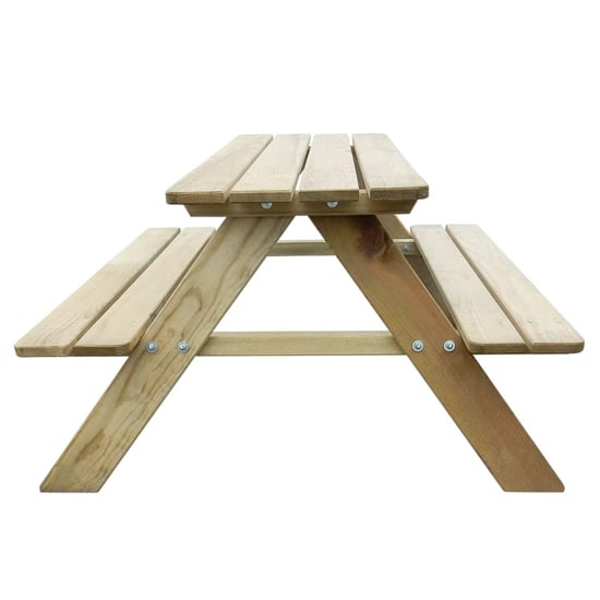 Mittal Outdoor Kids Wooden Picnic Table In Green Impregnated_3