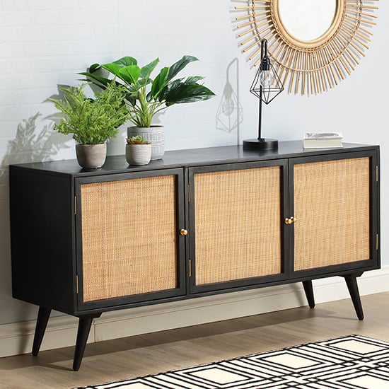 Read more about Mixco wooden sideboard with 3 doors in black