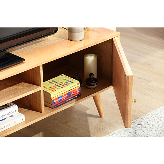 Mixco Wooden TV Stand With 2 Doors In Natural_2