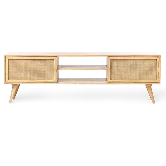 Mixco Wooden TV Stand With 2 Doors In Natural_3