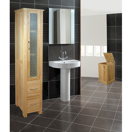 Artisan Oak Closed Bathroom Unit Tall 8884 Furniture in