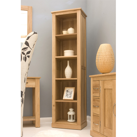 Artisan Wooden Narrow Bookcase In Oak 8854 Furniture in