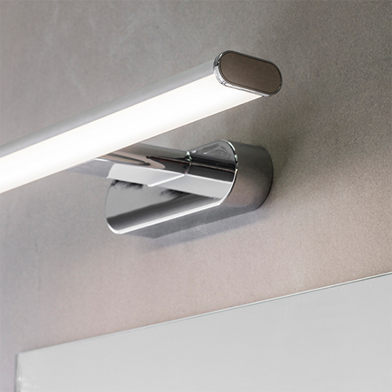 Moda LED Frosted Shade Wall Light In Chrome