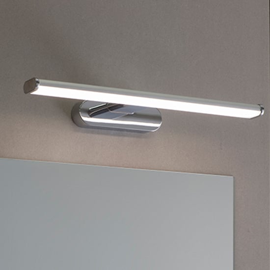 Moda LED Frosted Shade Wall Light In Chrome