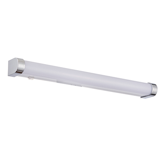 Moda LED White Ribbed Wall Light In Chrome
