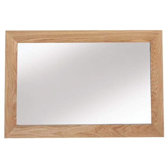 Photo of Modals small wall bedroom mirror in light solid oak frame