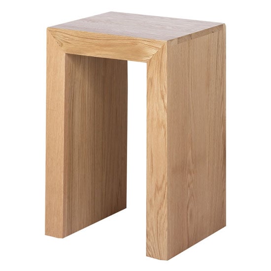 Modals Wooden Lamp Side Table In Light Solid Oak