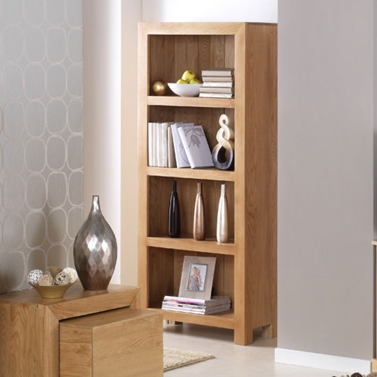 Modals Wooden Large Bookcase In Light Solid Oak FiF