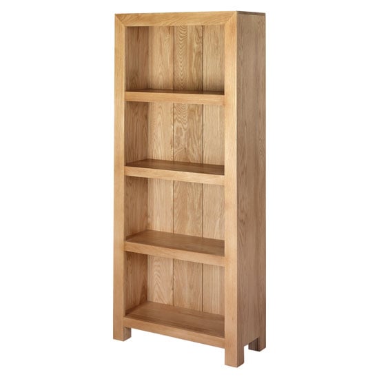Read more about Modals wooden large bookcase in light solid oak