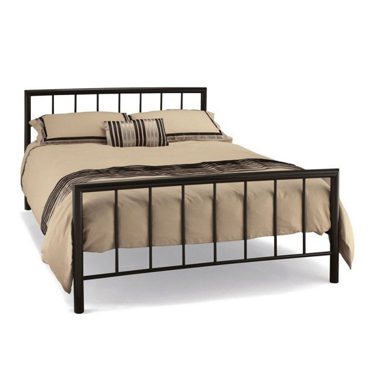 Modena Metal Double Bed In Black Furniture in Fashion