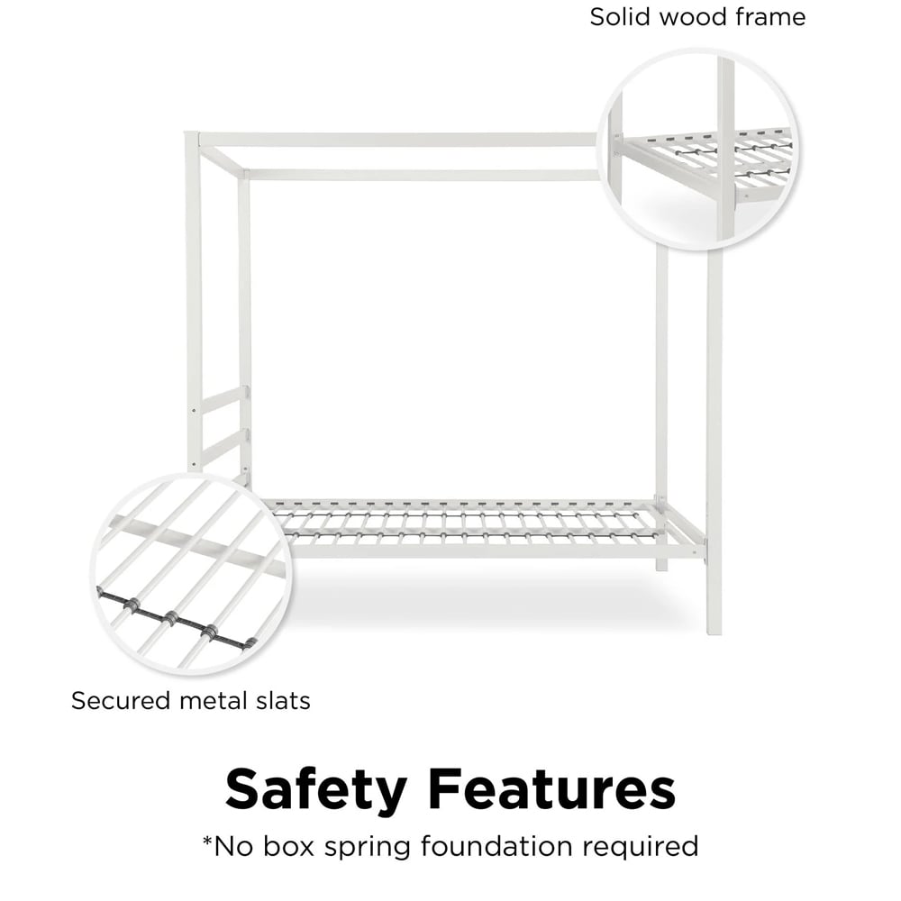 Modena Metal Double Bed In White