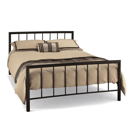 Modena Metal Small Double Bed In Black