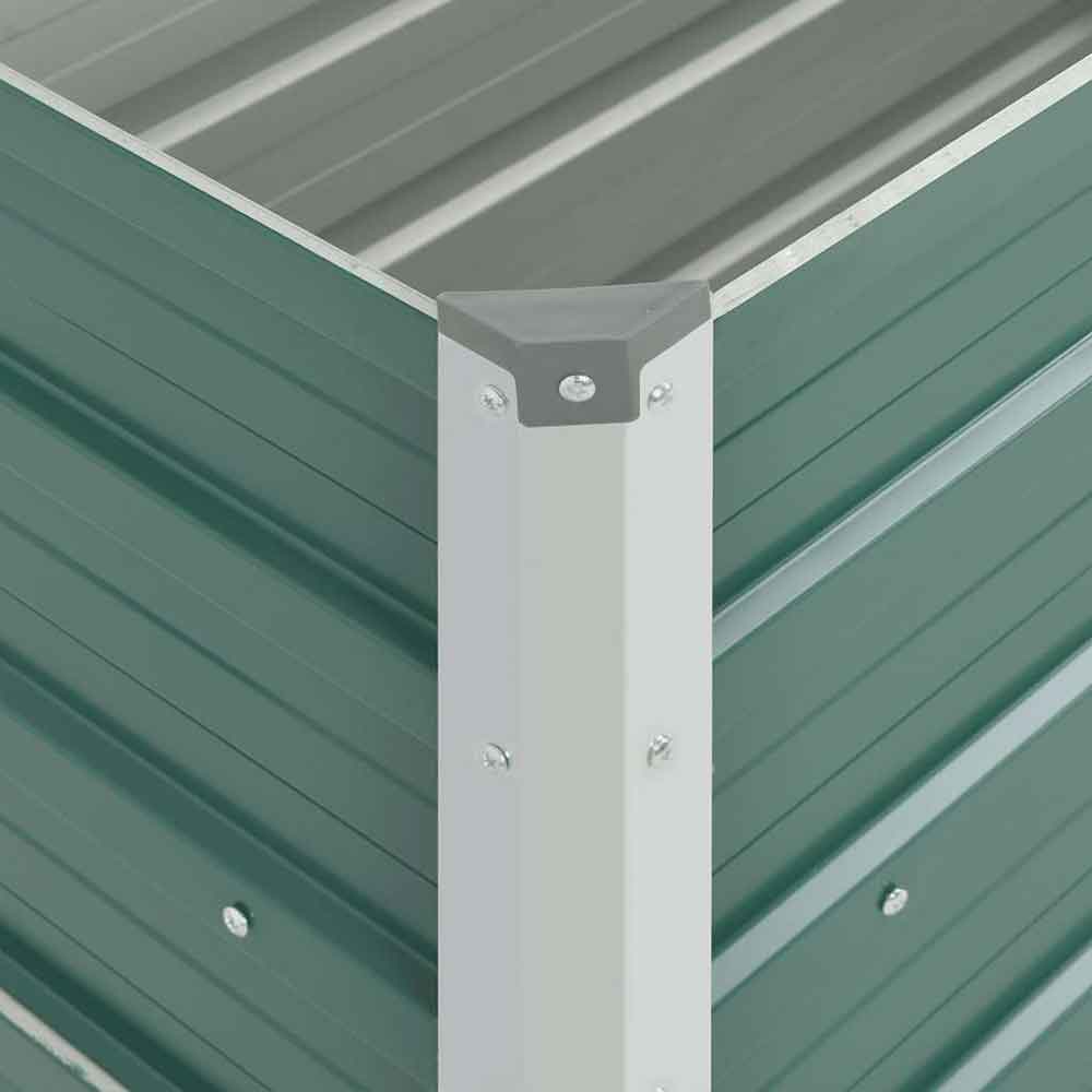 Modenza 100 x 40 x 45cm Garden Galvanised Steel Planter in Green