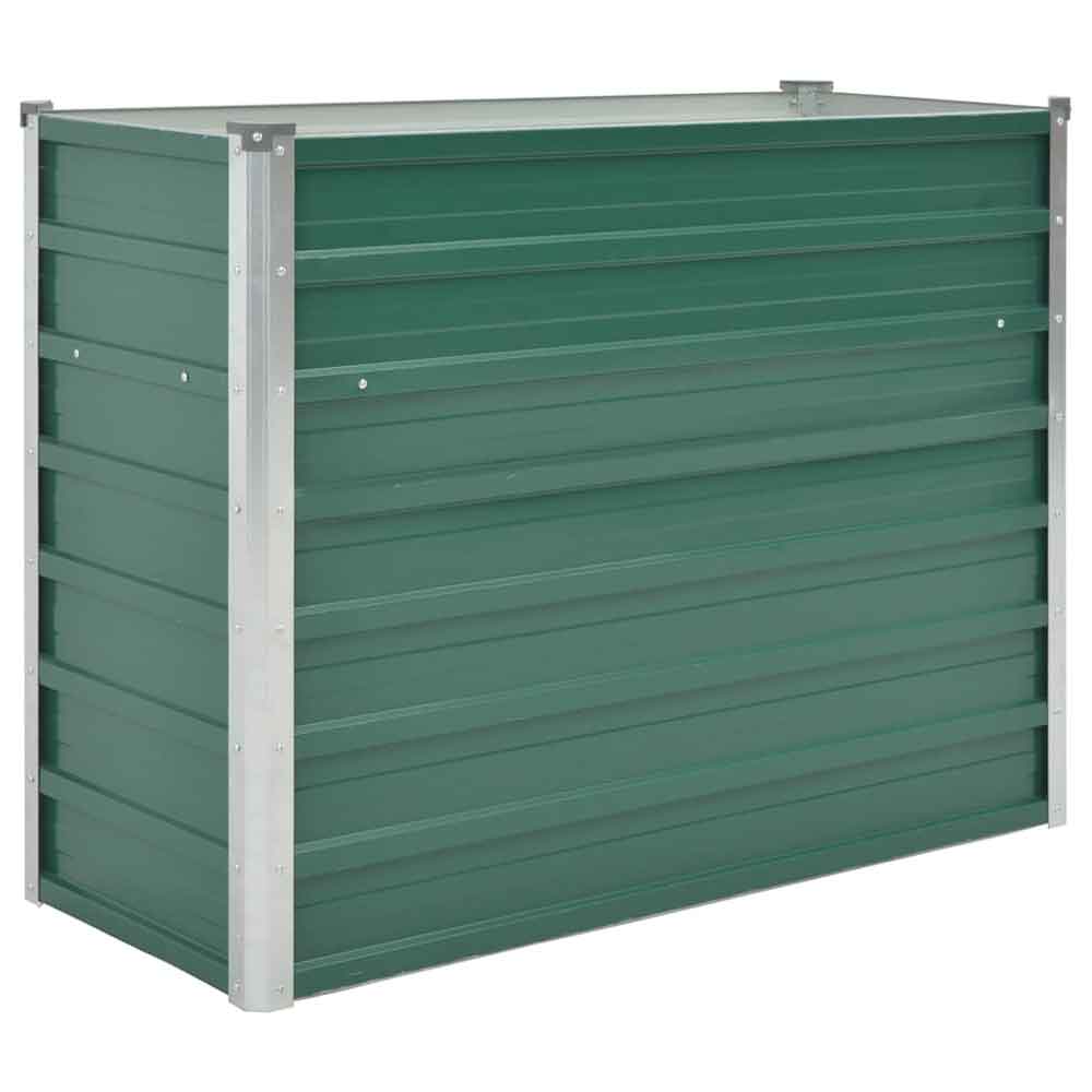 Modenza 100 x 40 x 77cm Garden Galvanised Steel Planter in Green