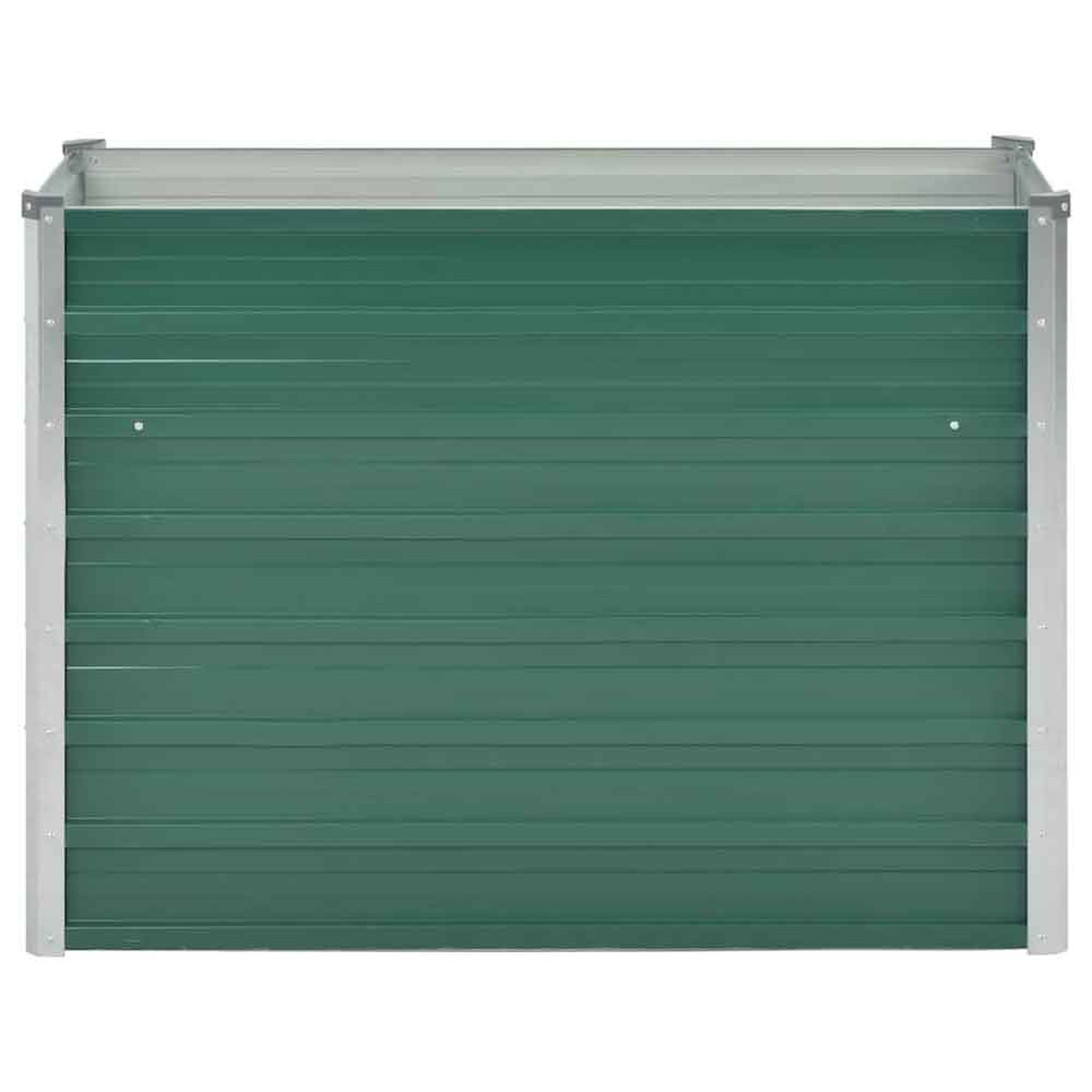 Modenza 100 x 40 x 77cm Garden Galvanised Steel Planter in Green