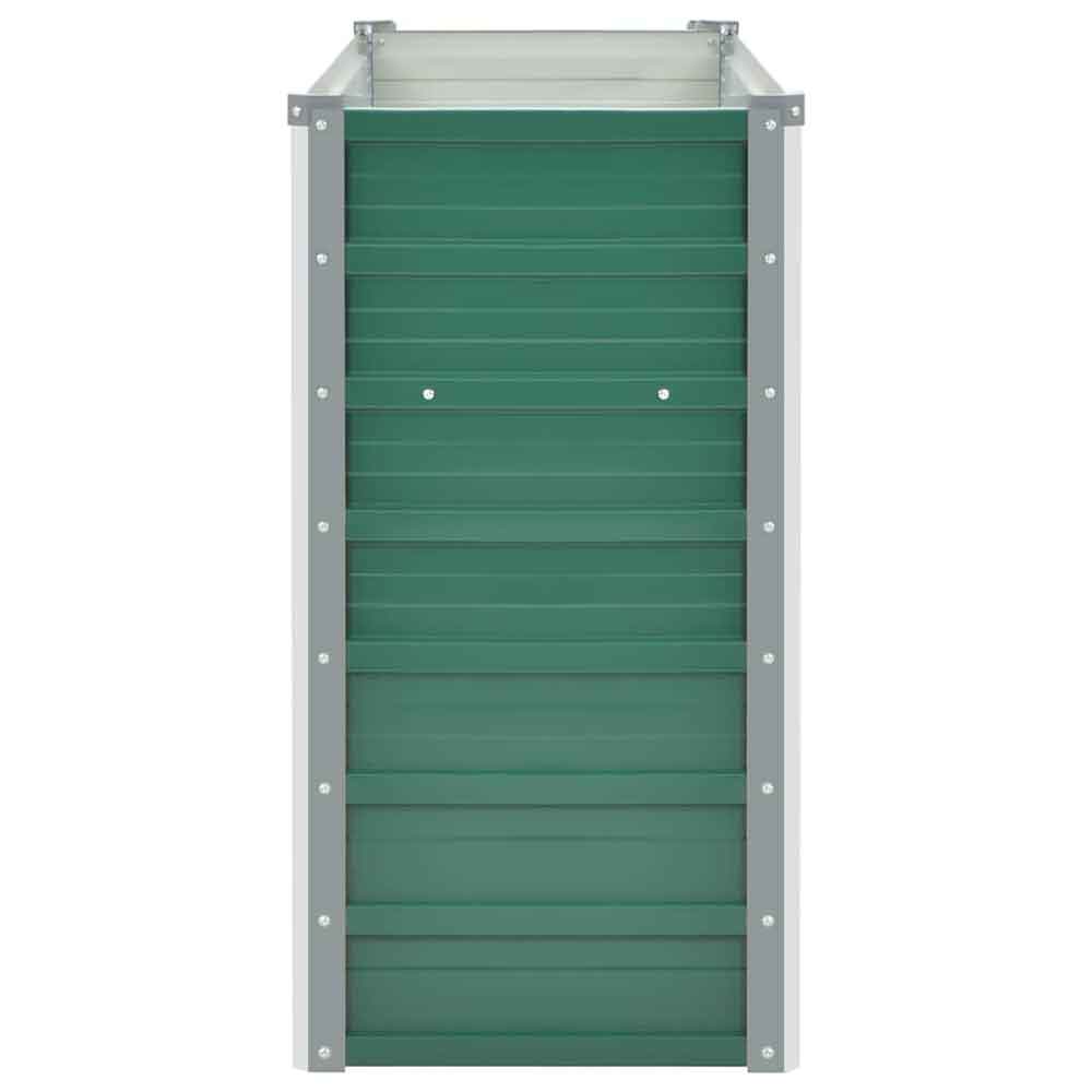 Modenza 100 x 40 x 77cm Garden Galvanised Steel Planter in Green