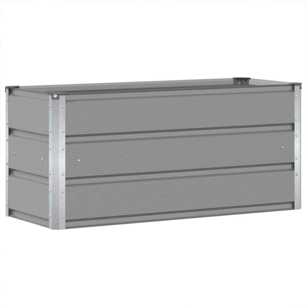 Modenza 100 x 45cm Garden Steel Planter In Light Grey