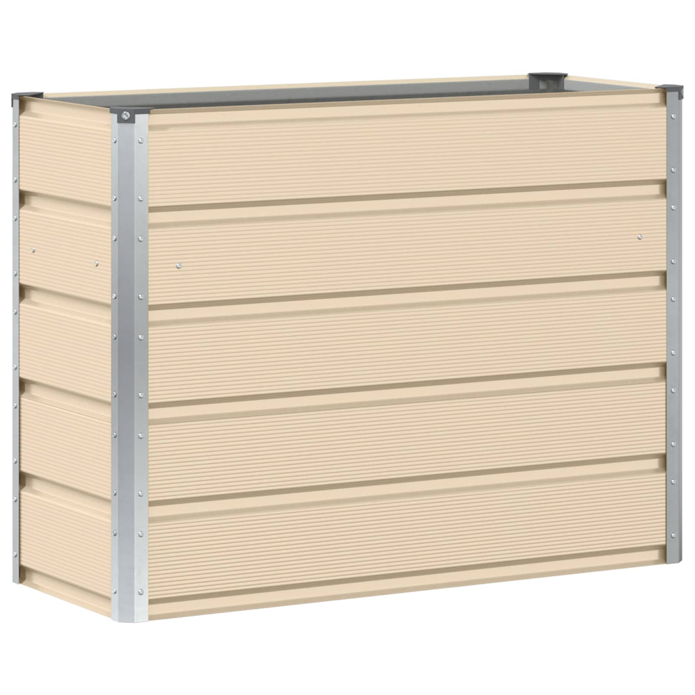 Modenza 100 x 75cm Garden Steel Planter In Ivory
