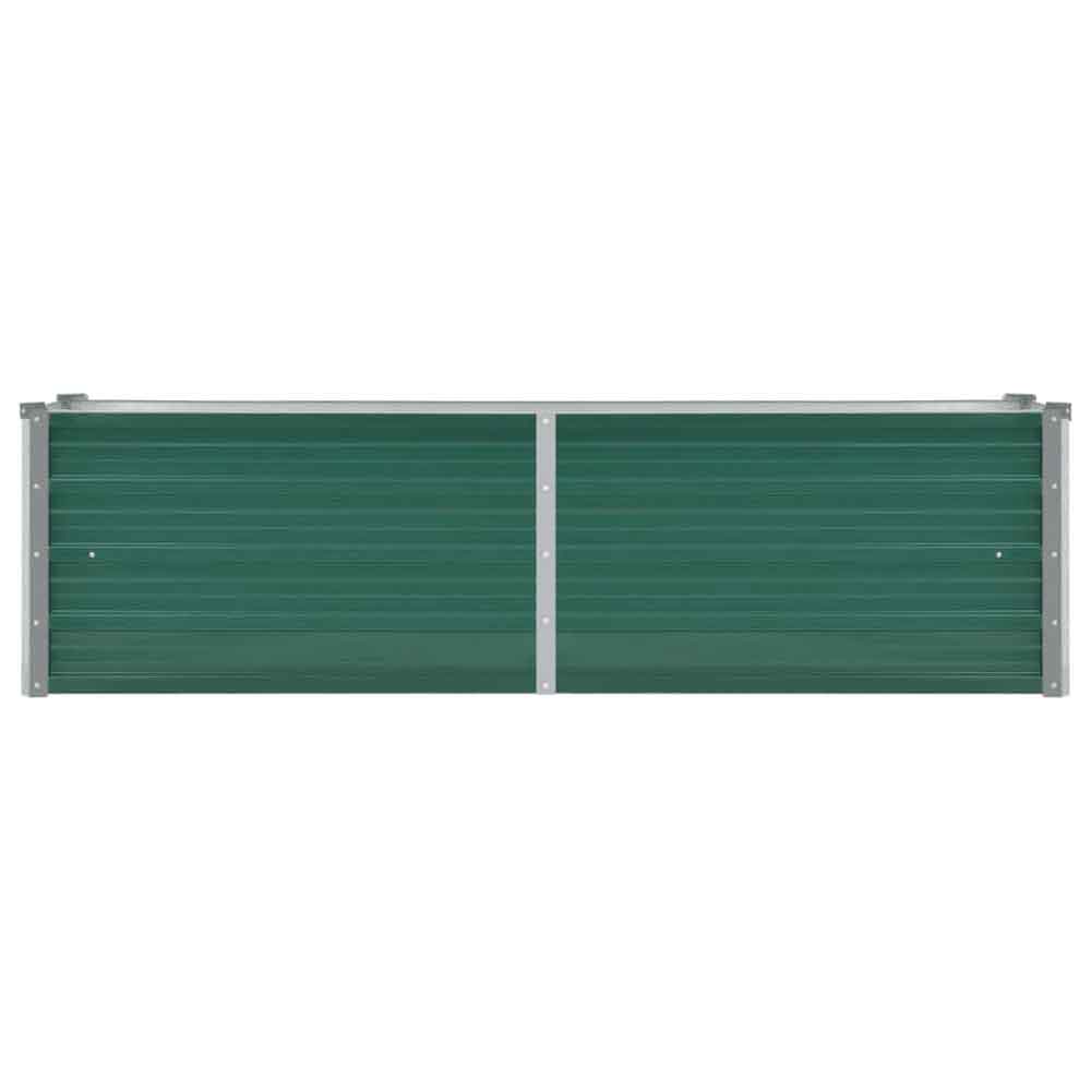 Modenza 160 x 40 x 45cm Garden Galvanised Steel Planter in Green