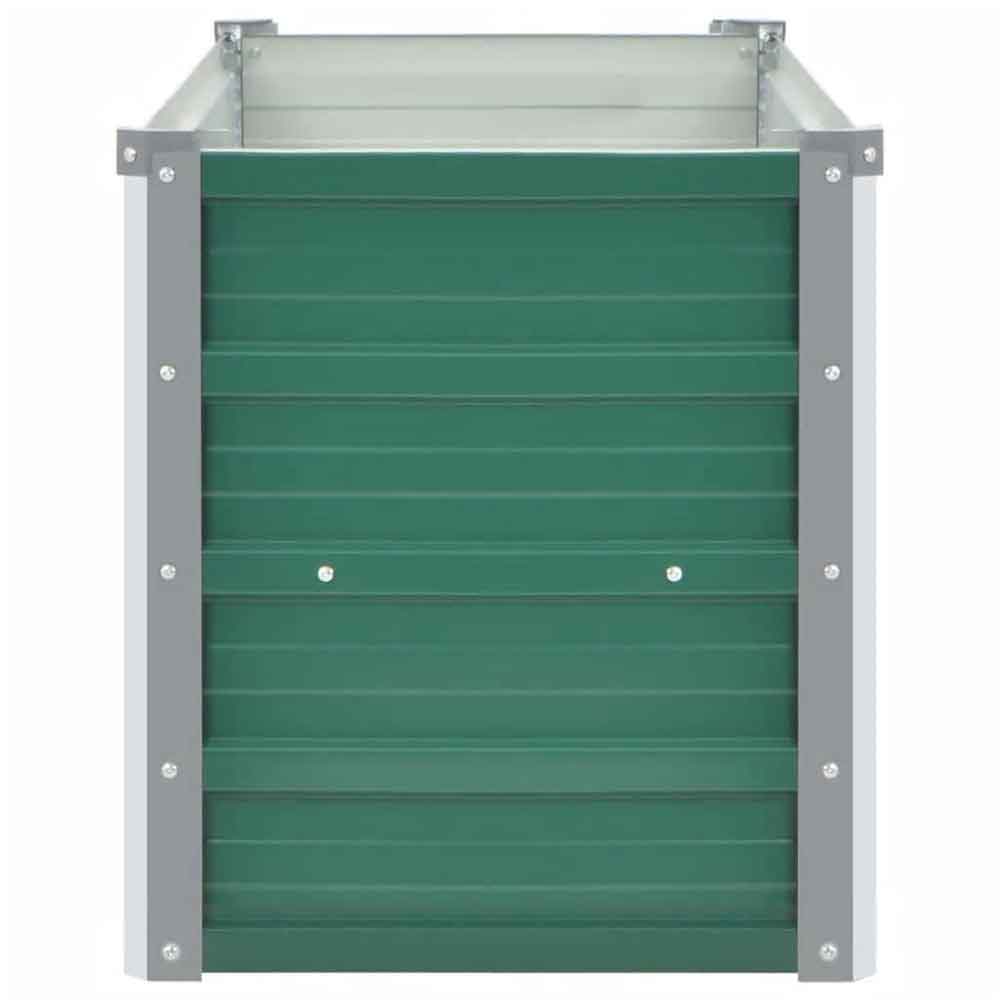 Modenza 160 x 40 x 45cm Garden Galvanised Steel Planter in Green
