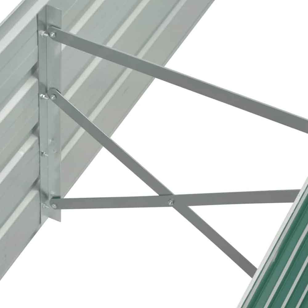 Modenza 160 x 40 x 45cm Garden Galvanised Steel Planter in Green