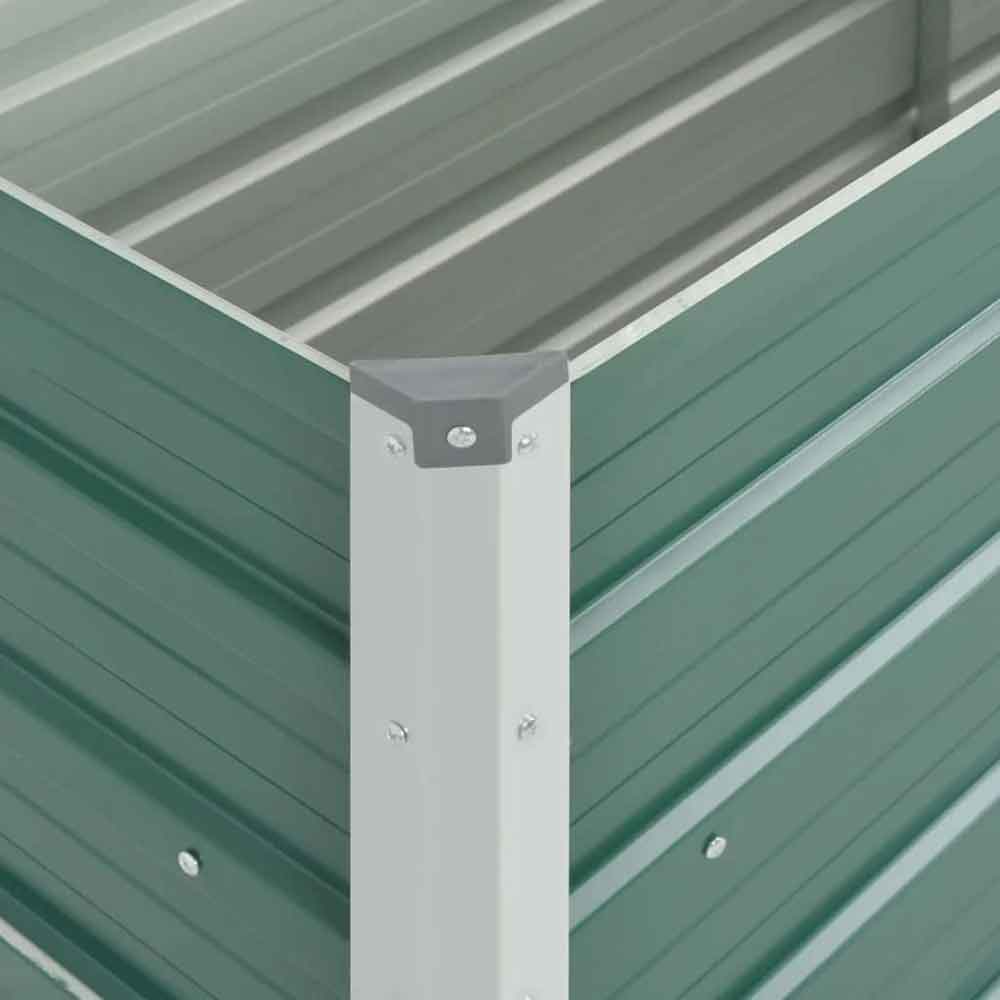 Modenza 160 x 40 x 45cm Garden Galvanised Steel Planter in Green