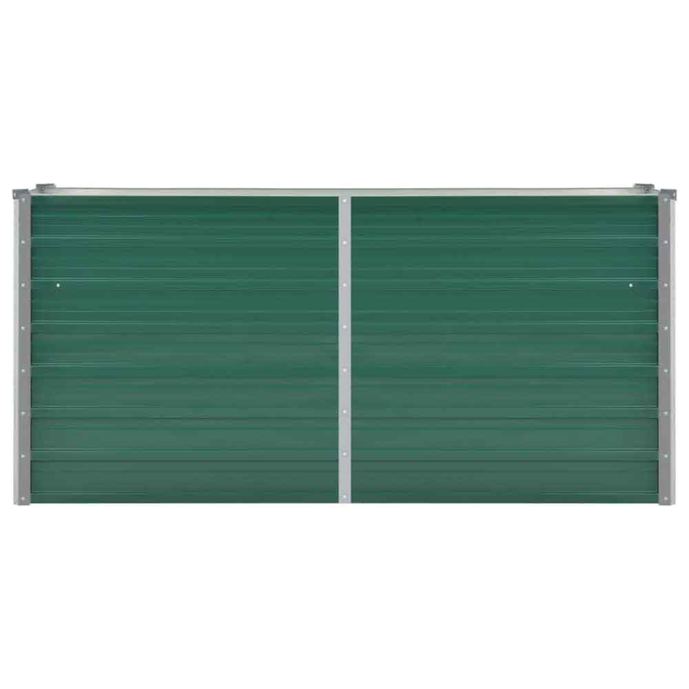 Modenza 160 x 40 x 77cm Garden Galvanised Steel Planter in Green