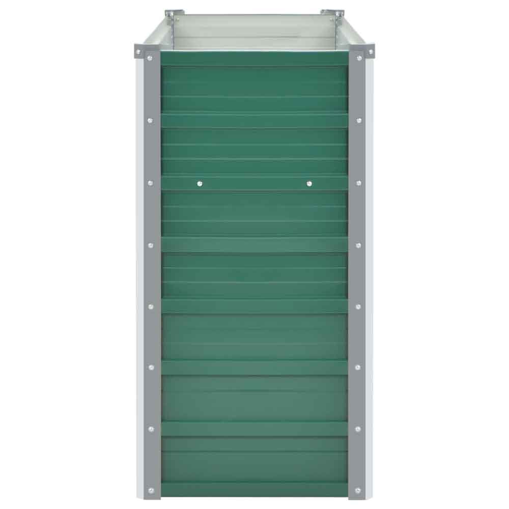 Modenza 160 x 40 x 77cm Garden Galvanised Steel Planter in Green
