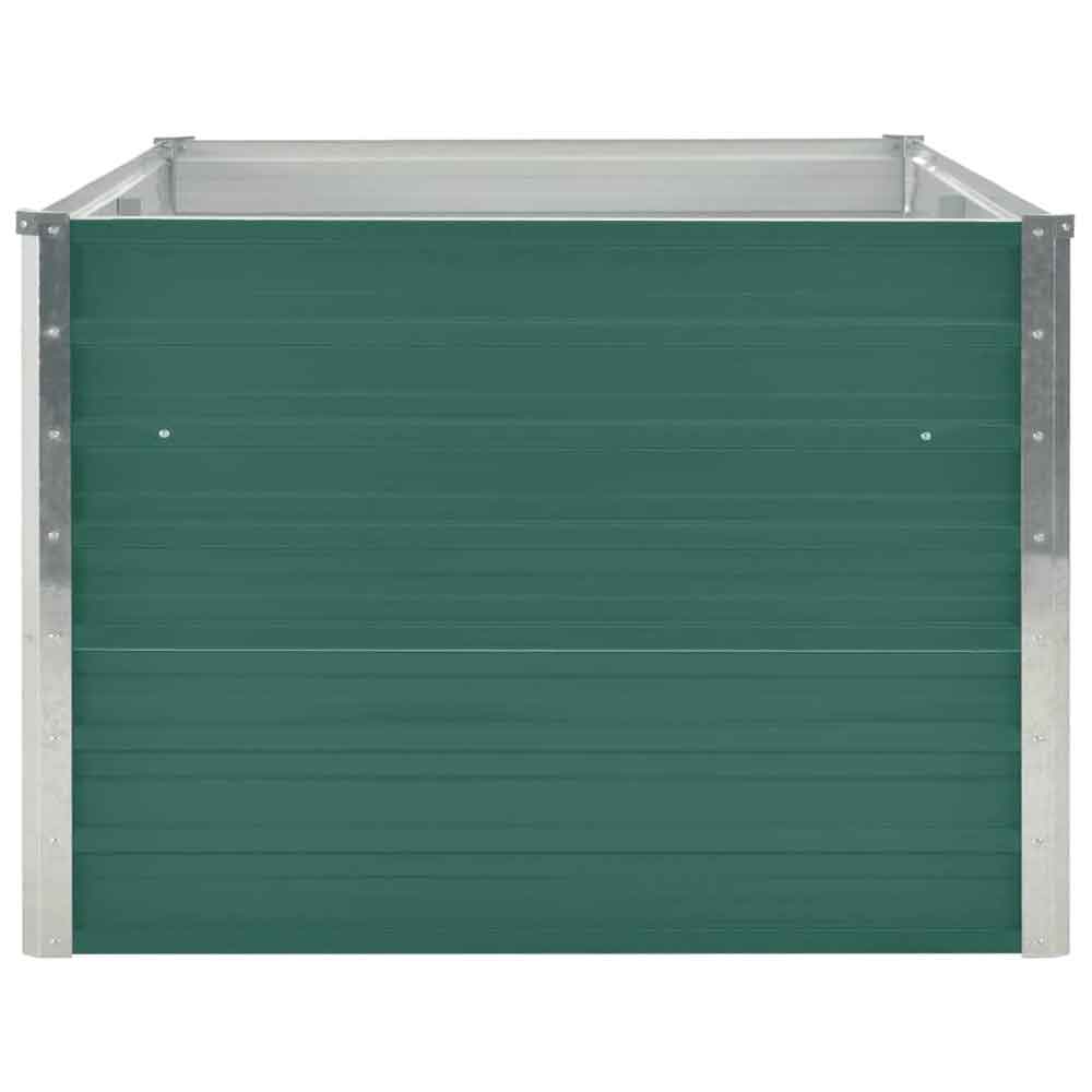 Modenza 160 x 80 x 45cm Garden Galvanised Steel Planter in Green