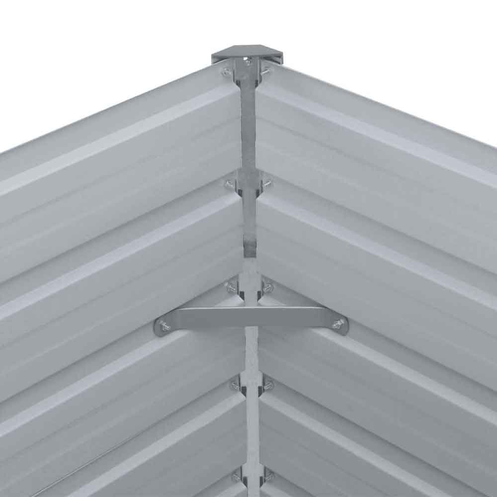 Modenza 160 x 80 x 45cm Garden Galvanised Steel Planter in Green
