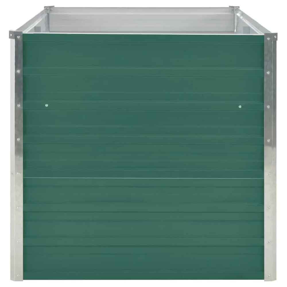 Modenza 160 x 80 x 77cm Garden Galvanised Steel Planter in Green