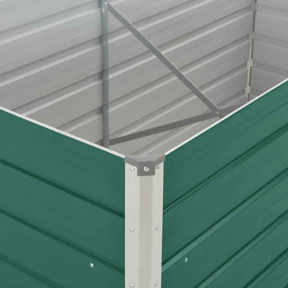 Modenza 160 x 80 x 77cm Garden Galvanised Steel Planter in Green