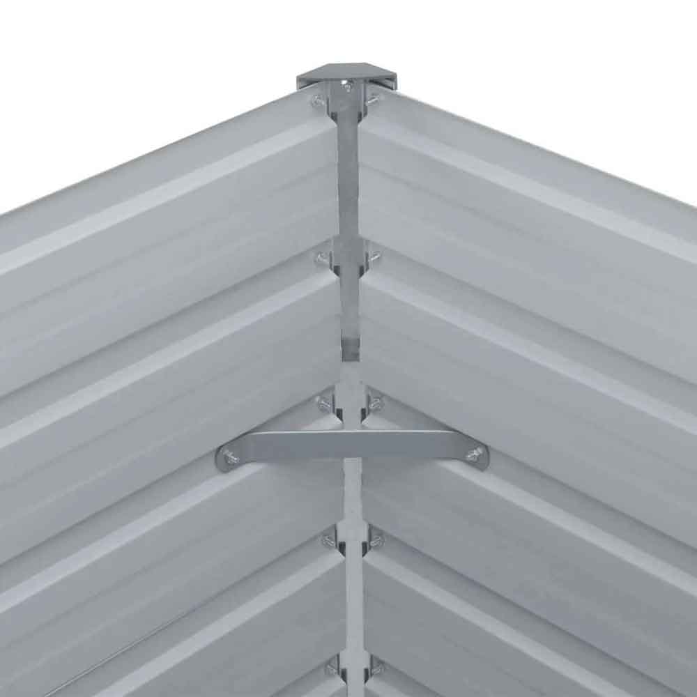 Modenza 160 x 80 x 77cm Garden Galvanised Steel Planter in Green