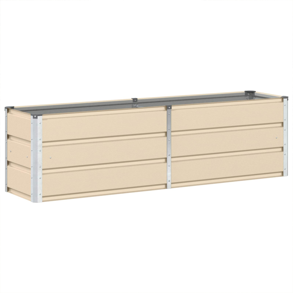 Modenza 160 x 45cm Garden Steel Planter In Ivory