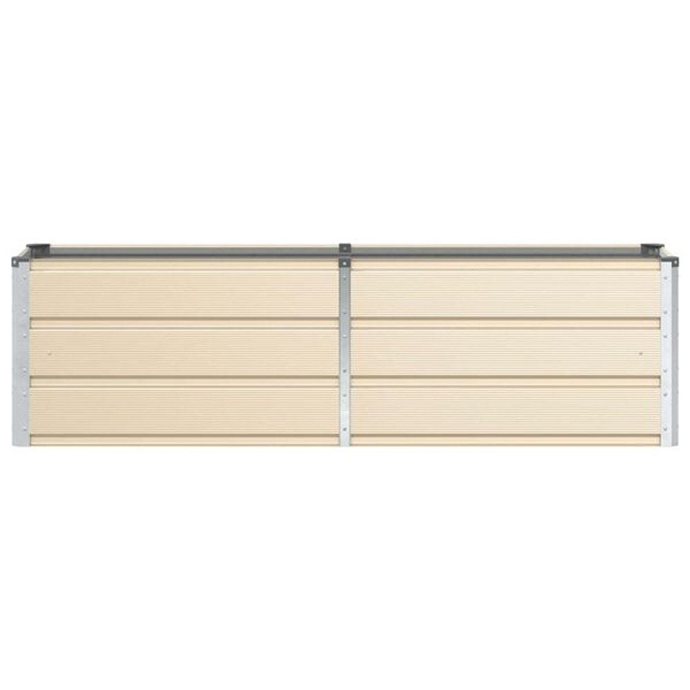 Modenza 160 x 45cm Garden Steel Planter In Ivory