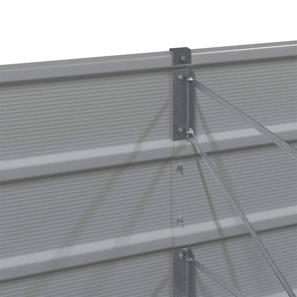 Modenza 160 x 45cm Garden Steel Planter In Light Grey