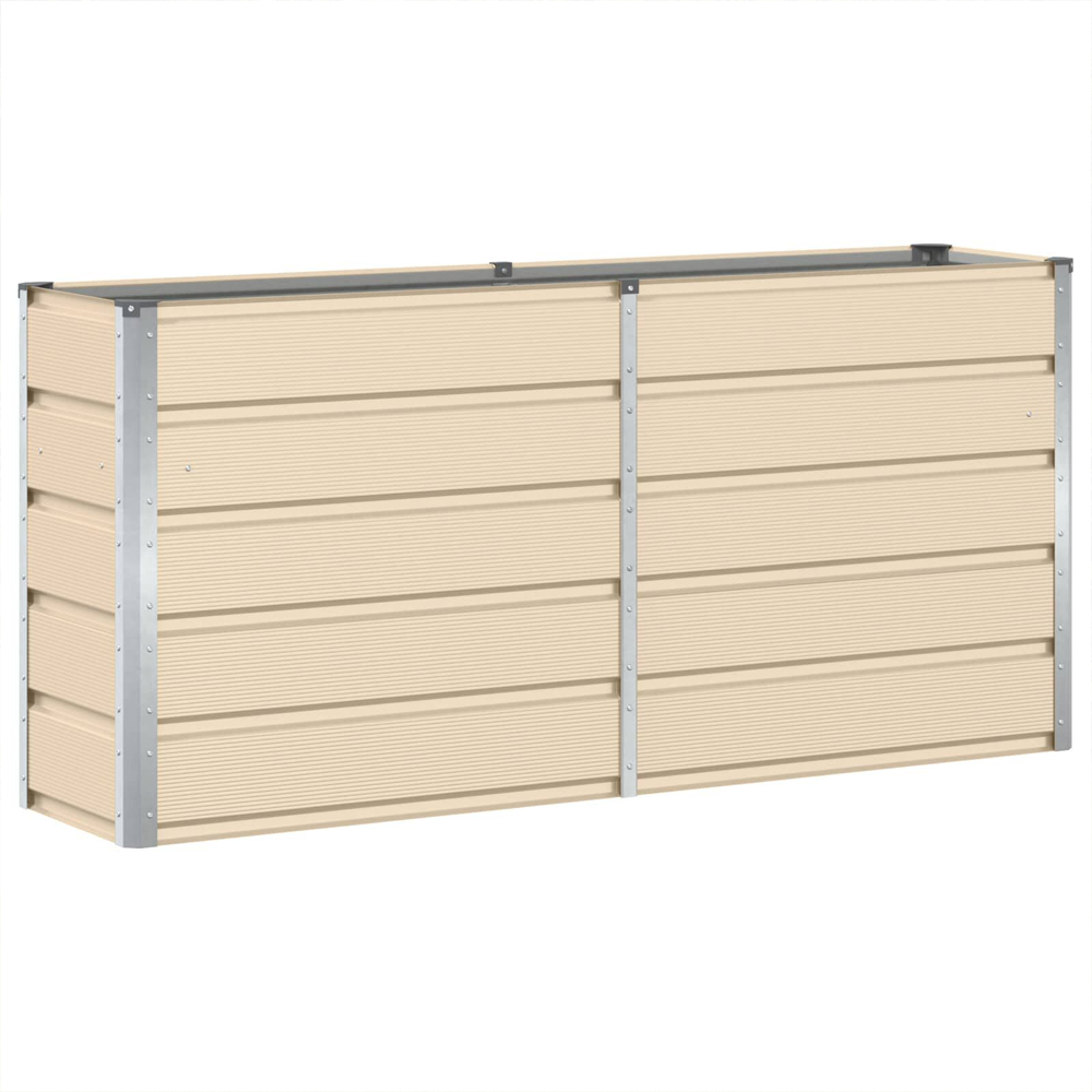 Modenza 160 x 75cm Garden Steel Planter In Ivory