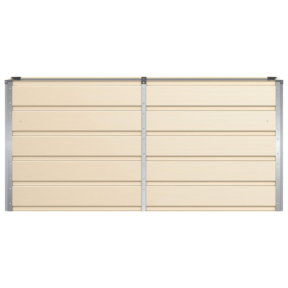 Modenza 160 x 75cm Garden Steel Planter In Ivory