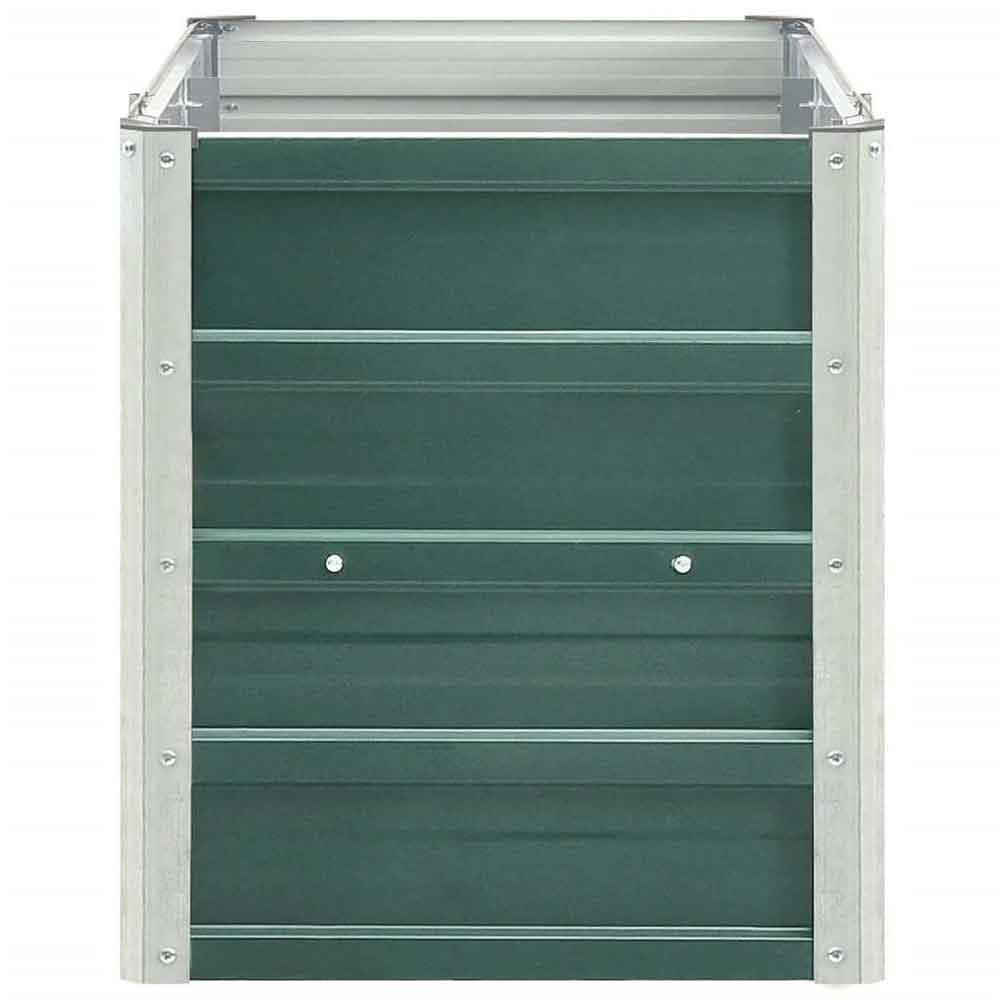 Modenza 240 x 40 x 45cm Garden Galvanised Steel Planter in Green