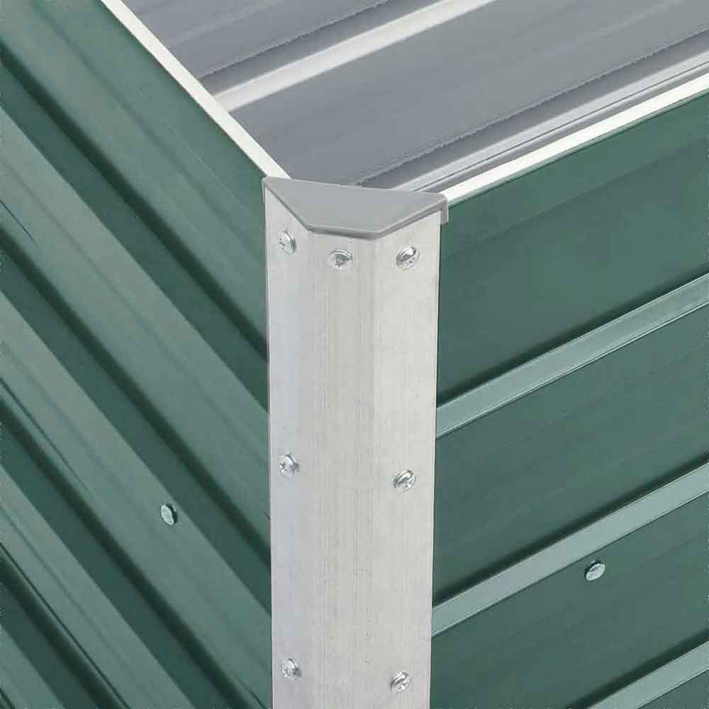 Modenza 240 x 40 x 45cm Garden Galvanised Steel Planter in Green
