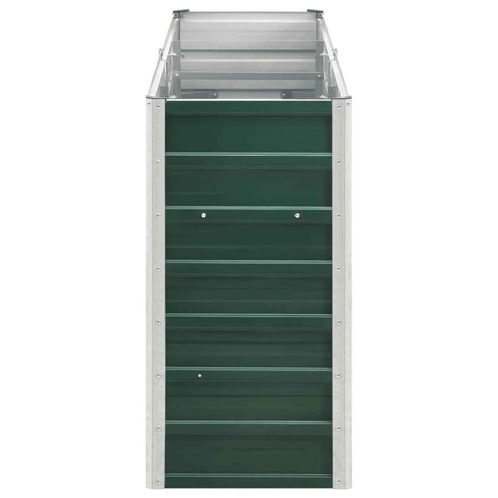 Modenza 240 x 40 x 77cm Garden Galvanised Steel Planter in Green