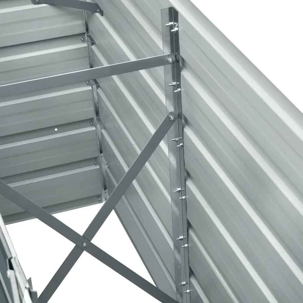 Modenza 240 x 40 x 77cm Garden Galvanised Steel Planter in Green