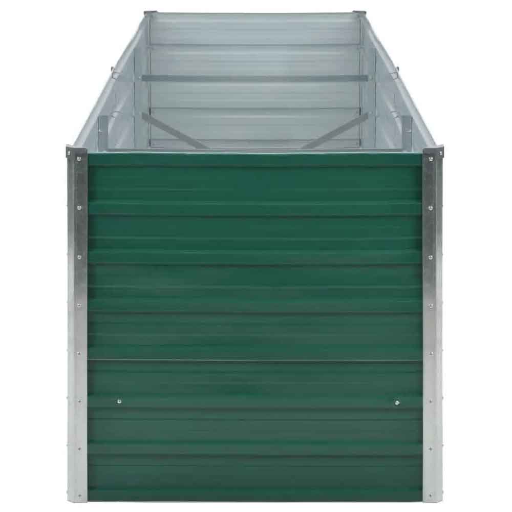 Modenza 240 x 80 x 77cm Garden Galvanised Steel Planter in Green