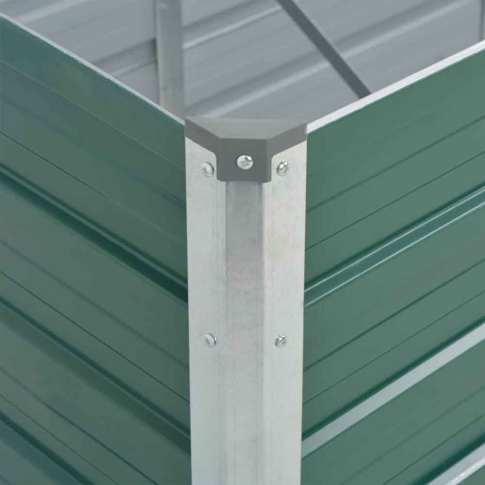 Modenza 240 x 80 x 77cm Garden Galvanised Steel Planter in Green